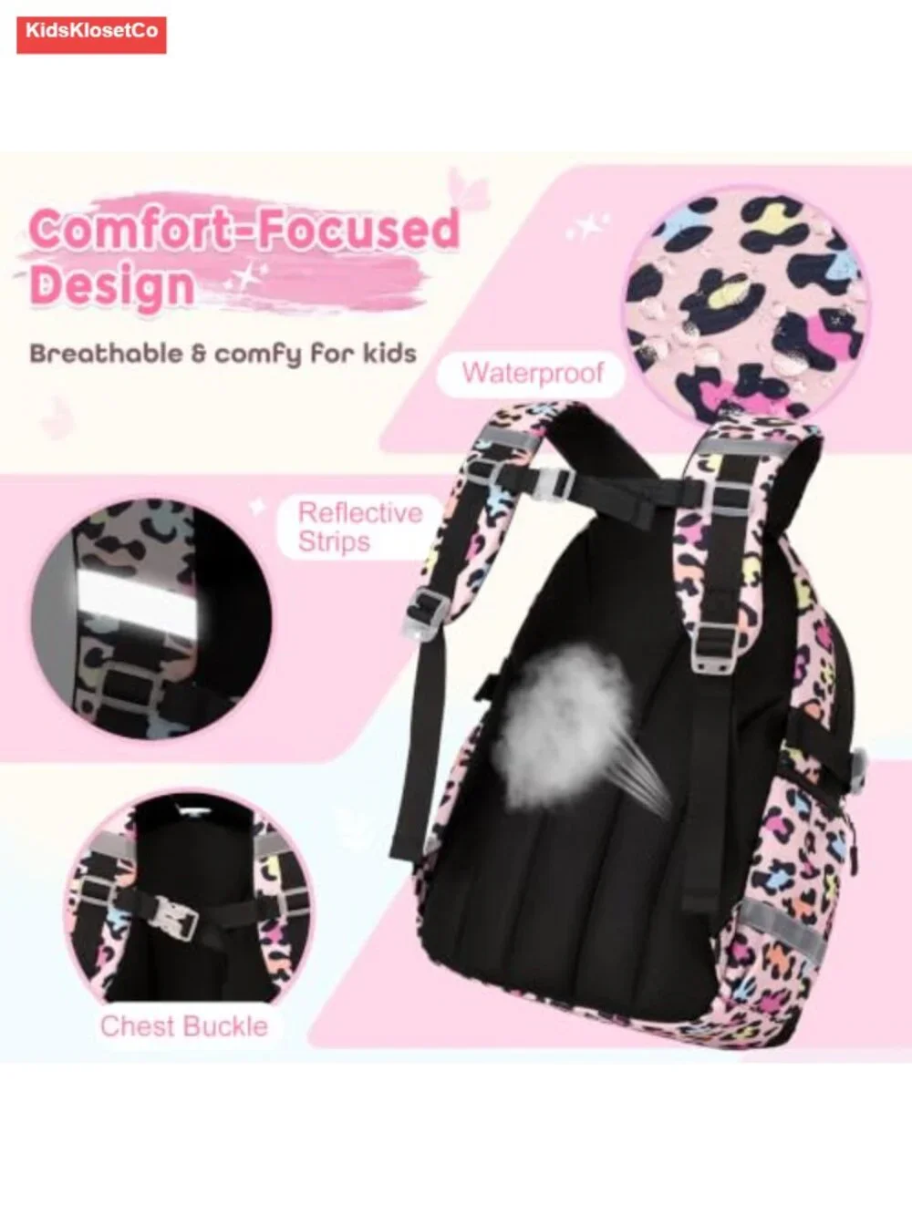 Kids Backpack Set with Lunch Box Pencil Case, 15in School Bookbag for Preschool